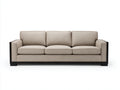 Divano a 3 posti - tessuto-legno - 231x94x85 cm - beige sabbia - stile contemporaneo lineare