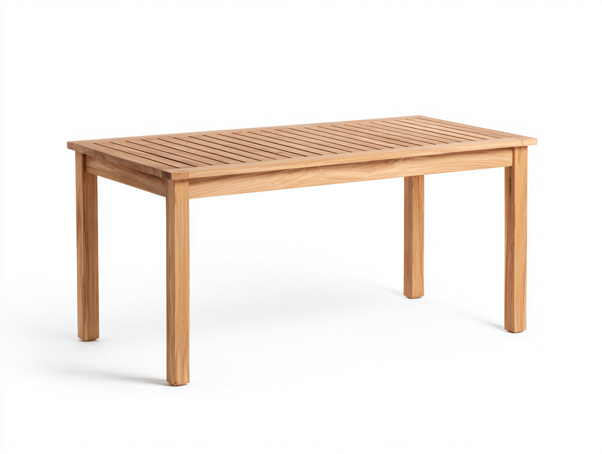 Tavolo da giardino - Legno - 180 x 90 x 75 cm - Marrone miele - Stile rustico moderno