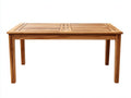 Tavolo da giardino - Legno - 160 x 90 x 75 cm - Marrone caldo - Stile classico contemporaneo