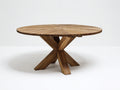 Tavolo da giardino - Legno - 140 x 140 x 75 cm - Marrone naturale - Stile rustico contemporaneo